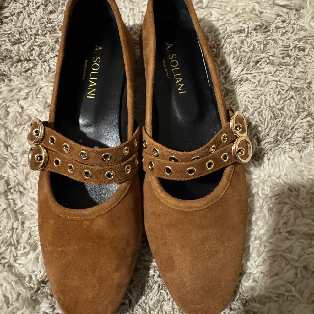 A. Soliani Como 2 buckle in amaretto